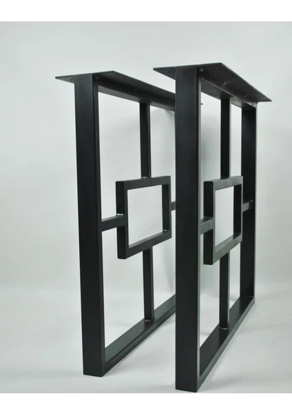 Yemek Masası Ayakları Metal Masa Ayağı Siyah Renk 1 Takım